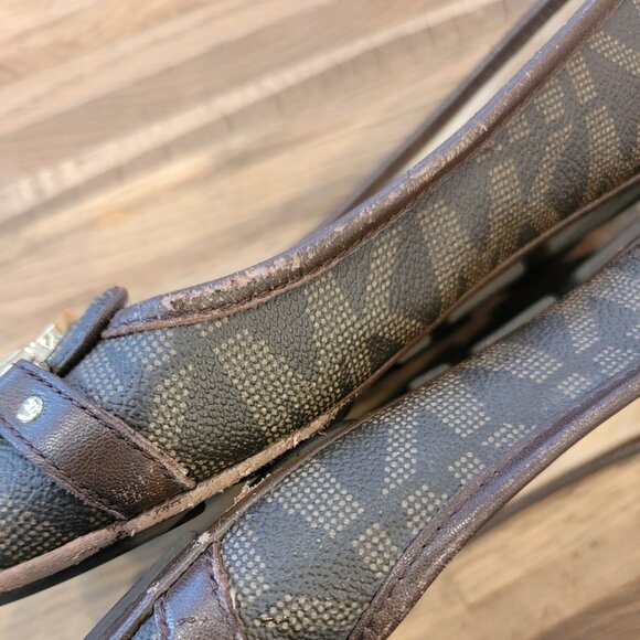 MK Michael Kors Fulton Moccasin Brown Monogram Flat Slip On Shoes - Picture 10 of 16